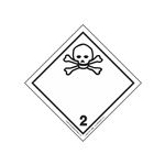 Transport Pictogram 2" Label - Class 2 Poison/Toxic
